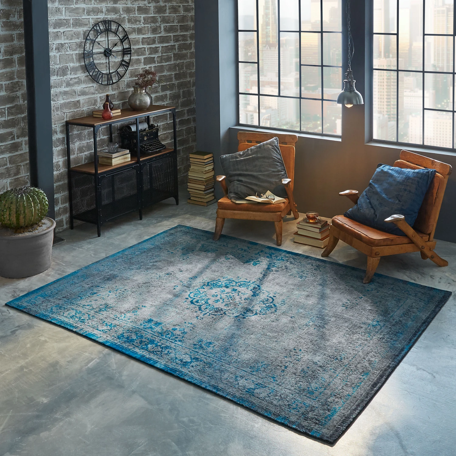 Vintage-Teppich, Grey Turquoise 2 Vintage-Teppich, Grey Turquoise – Bild 2