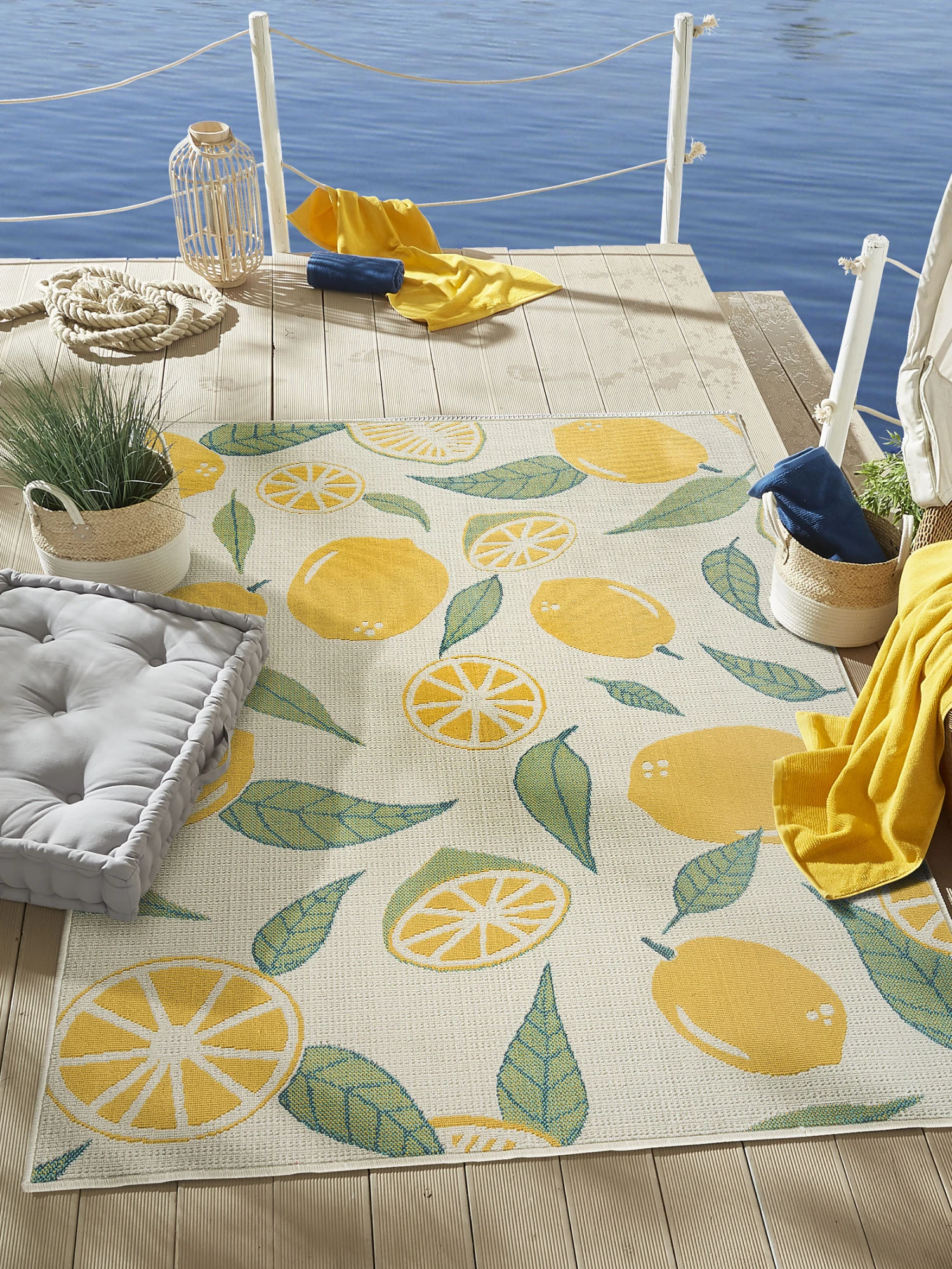 Outdoor-Teppich, Zitrone 1 Outdoor-Teppich, Zitrone