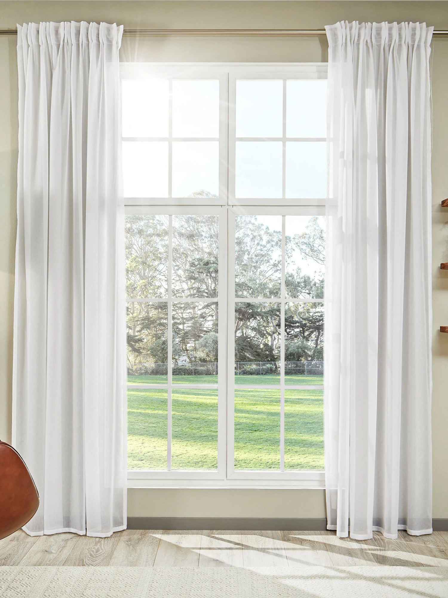 Vorhang Mit Gardinenband, Weiss 1 Vorhang Mit Gardinenband, Weiss