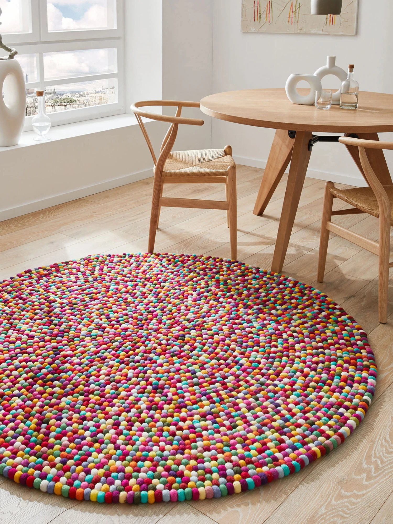 Filzkugel-Teppich, Multicolor 1 Filzkugel-Teppich, Multicolor