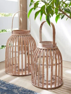 Windlicht, Natural 9 Windlicht, Natural -Häuser Lieferungen Verkauf Barara Windlicht Braun Natural mil