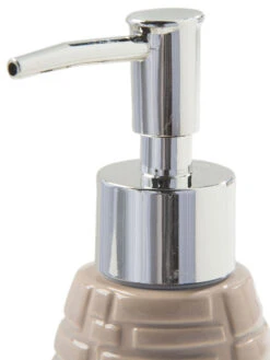 Seifenspender, Beige -Häuser Lieferungen Verkauf BathroomSlate Seifenspender Beige 7x7x20 lup