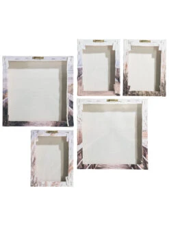 Leinwand Druck, Grau -Häuser Lieferungen Verkauf Beach Druck Grau 50x55 ruk2