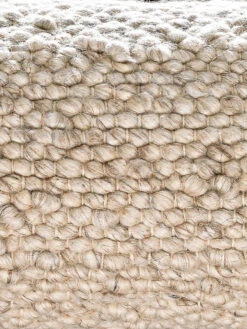 Woll-Teppich, Beach -Häuser Lieferungen Verkauf Borgholm Handwebteppich beige beach lup