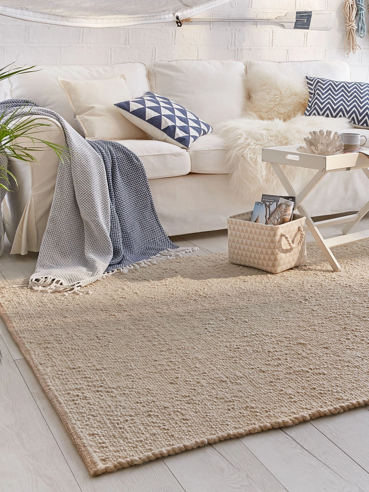 Handweb-Teppich, Beach 1 Handweb-Teppich, Beach