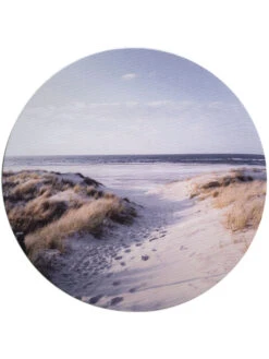 Leinwand Druck, Hellblau -Häuser Lieferungen Verkauf Canvas3er Bild Strand Blau Hellblau 40rund pla