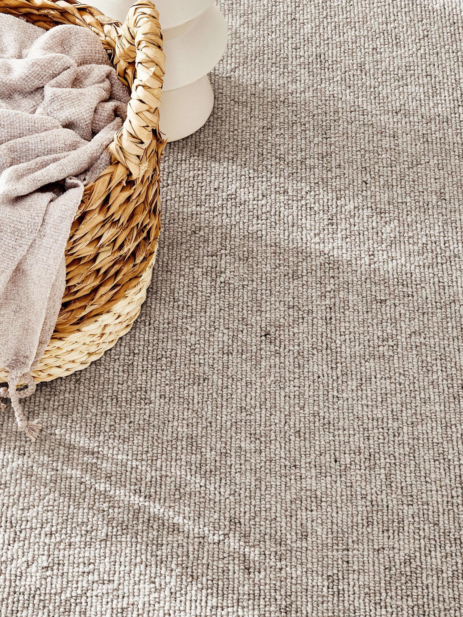 Woll-Teppichboden, Kiesel 474 1 Woll-Teppichboden, Kiesel 474