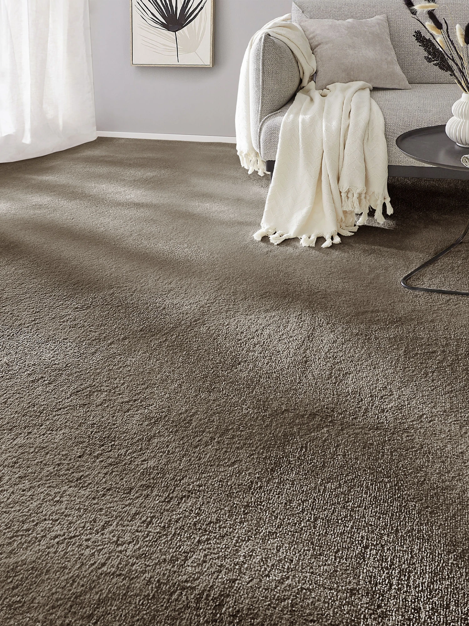 Velours-Teppichboden, Mocca 47 1 Velours-Teppichboden, Mocca 47