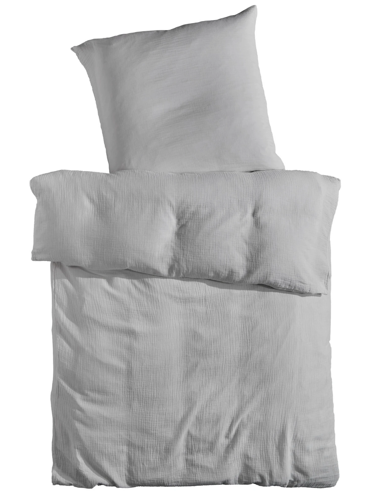 Musselin-Bettwäsche, Graphit 2 Musselin-Bettwäsche, Graphit – Bild 2