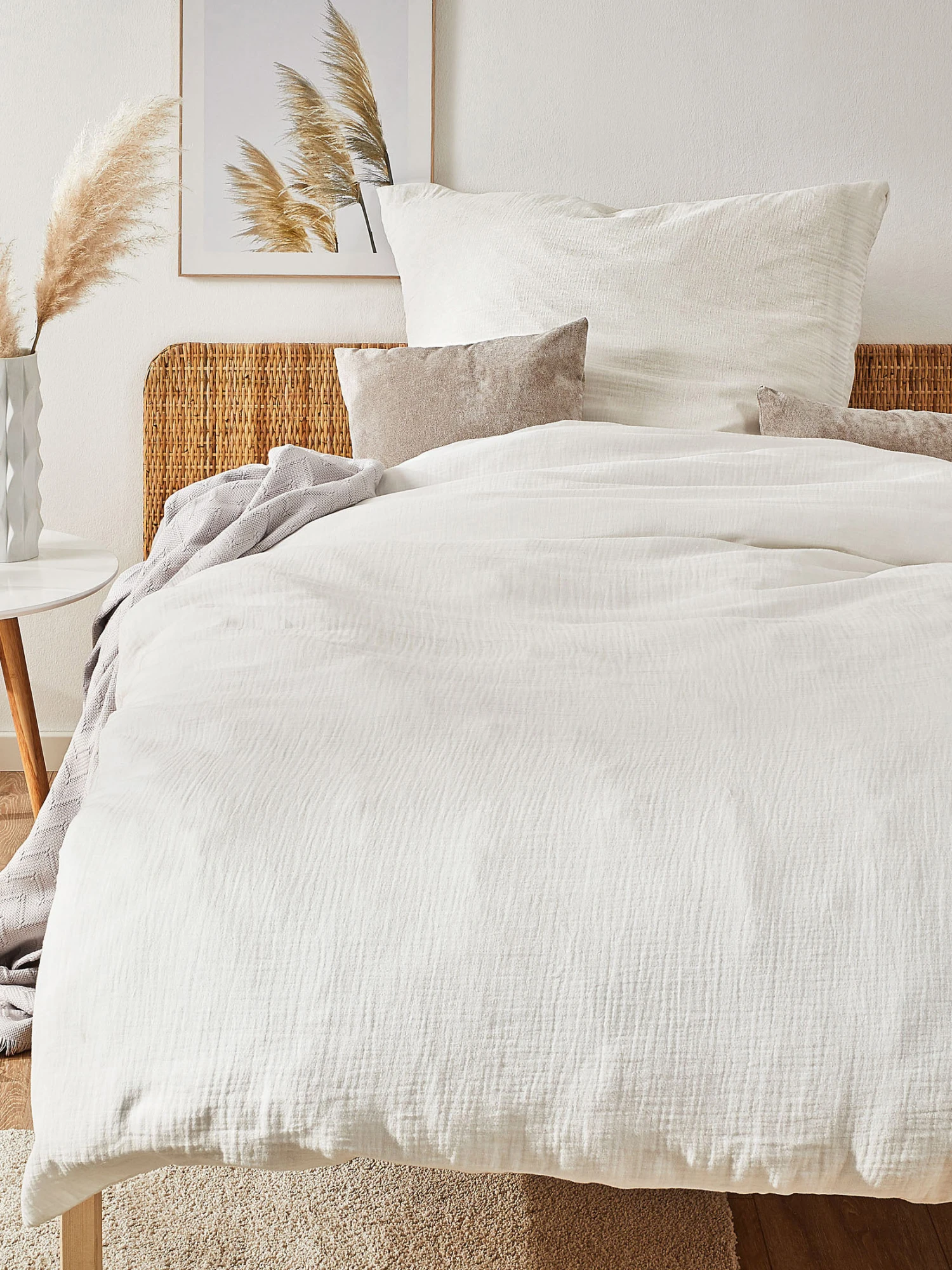 Musselin-Bettwäsche, Creme 1 Musselin-Bettwäsche, Creme