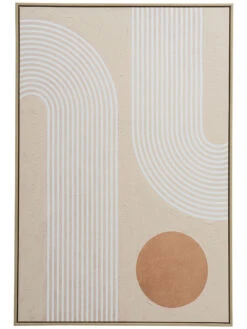 Leinwand-Druck-handbemalt, Hellbeige -Häuser Lieferungen Verkauf Cornero Leinwandbild Beige Hellbeige 80x120 pla