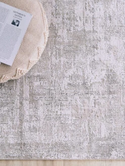 Vintage-Teppich, Mattsilber 9 Vintage-Teppich, Mattsilber -Häuser Lieferungen Verkauf Cornhill DesignerTeppich hellgrau Mattsilber 160x230 lup2