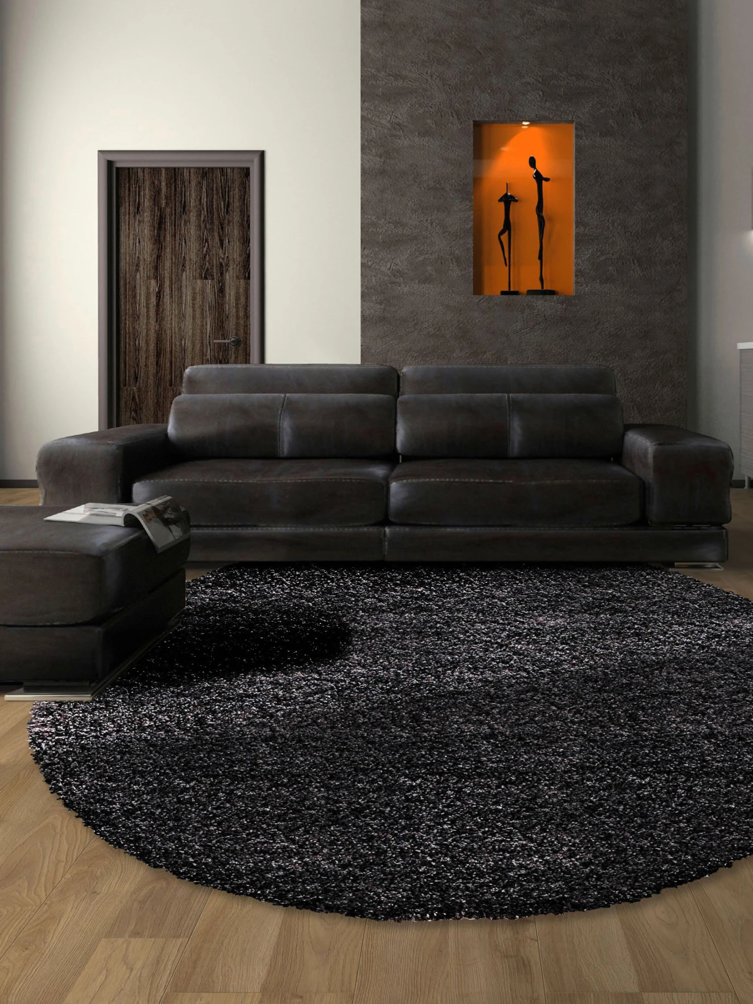 Hochflor-Teppich, Anthrazit 1 Hochflor-Teppich, Anthrazit