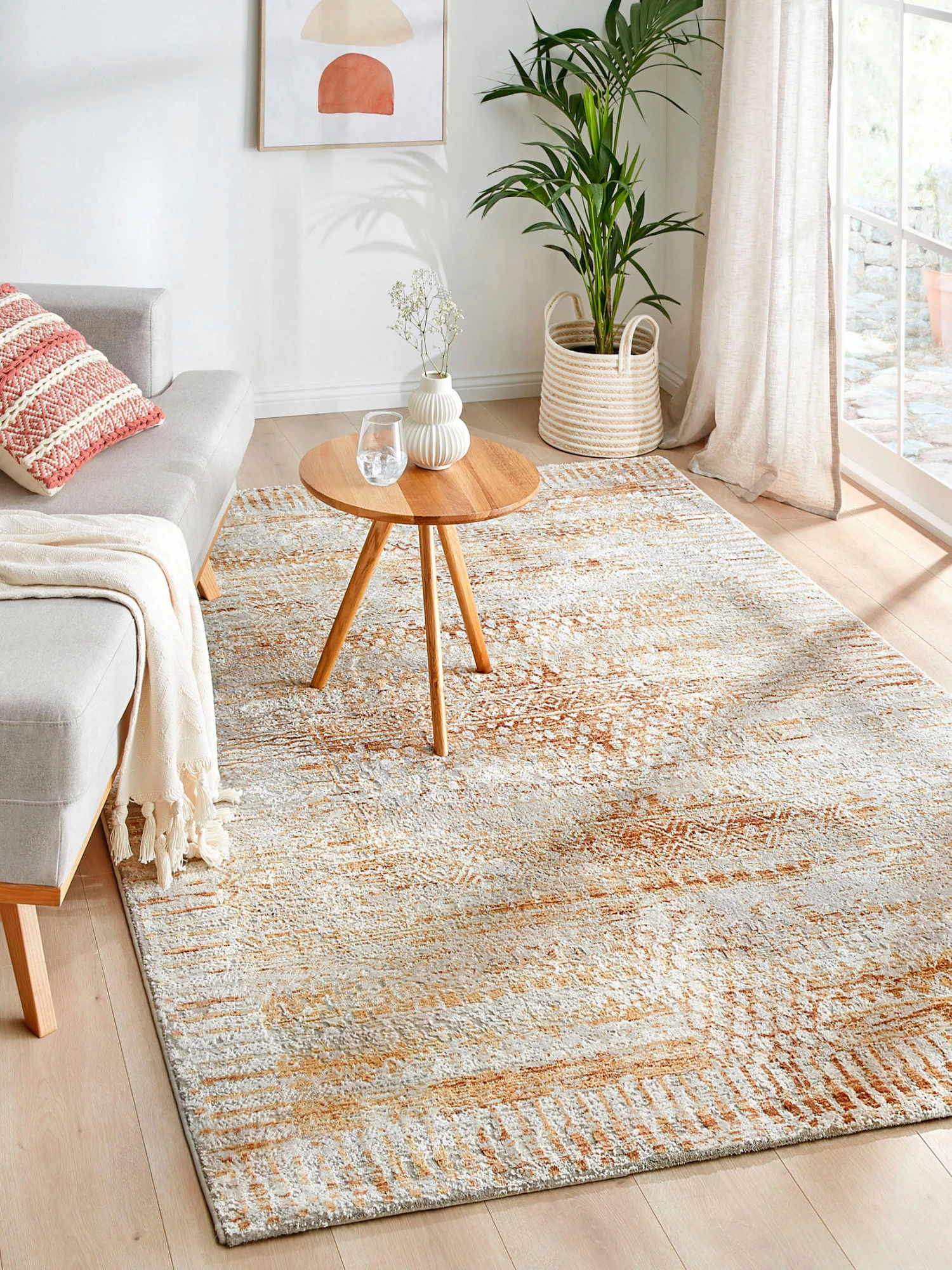 Vintage-Teppich, Gold 1 Vintage-Teppich, Gold