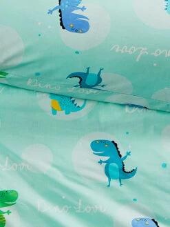 Kinderbettwäsche, Mint 5 Kinderbettwäsche, Mint -Häuser Lieferungen Verkauf DinoLand Bettwaesche tuerkis Mint 135x200 lup