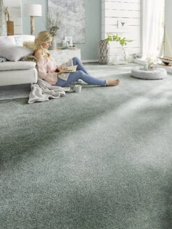 Velours-Teppichboden, Petrol 79