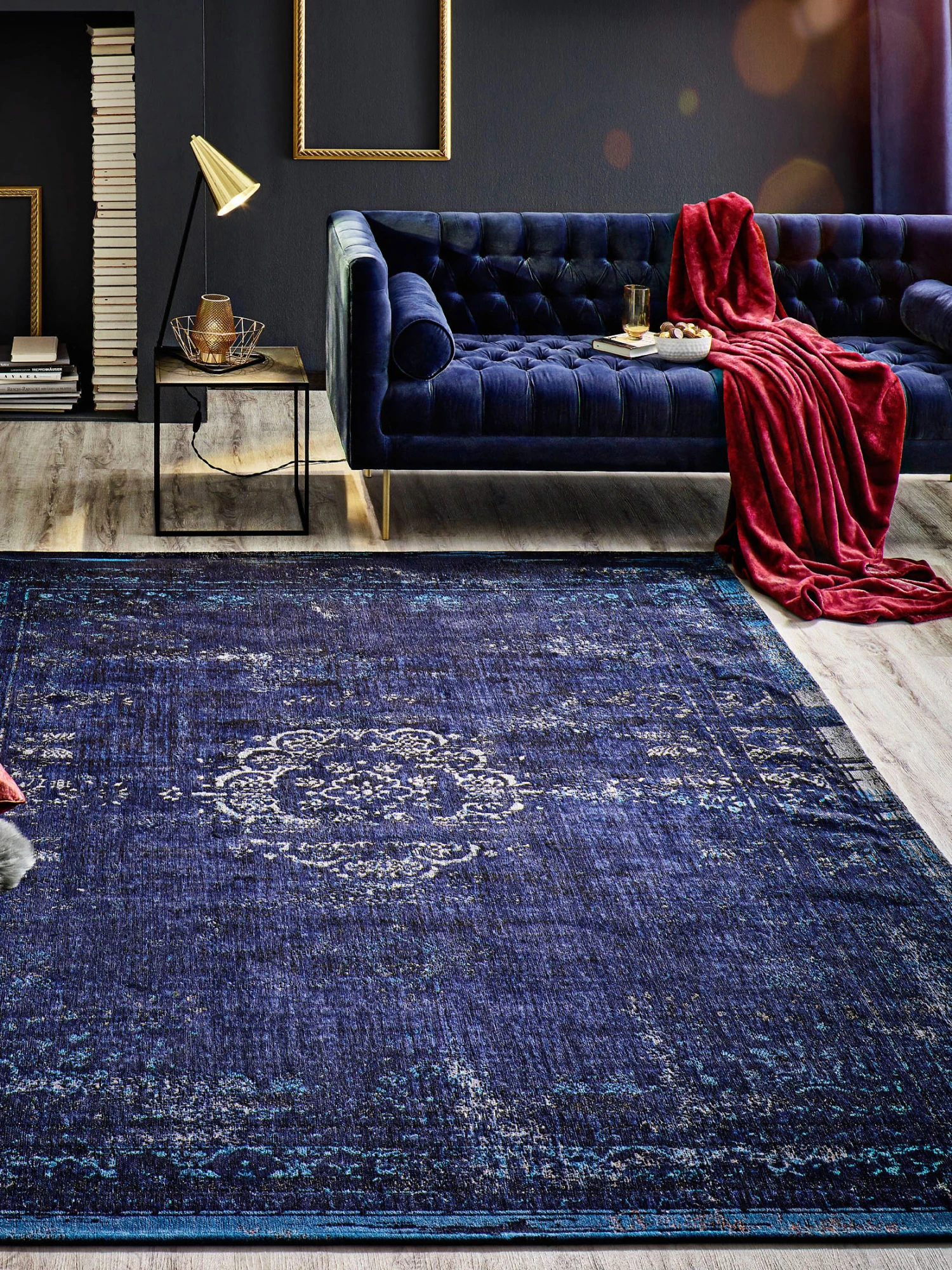 Vintage-Teppich, Blue Night 1 Vintage-Teppich, Blue Night