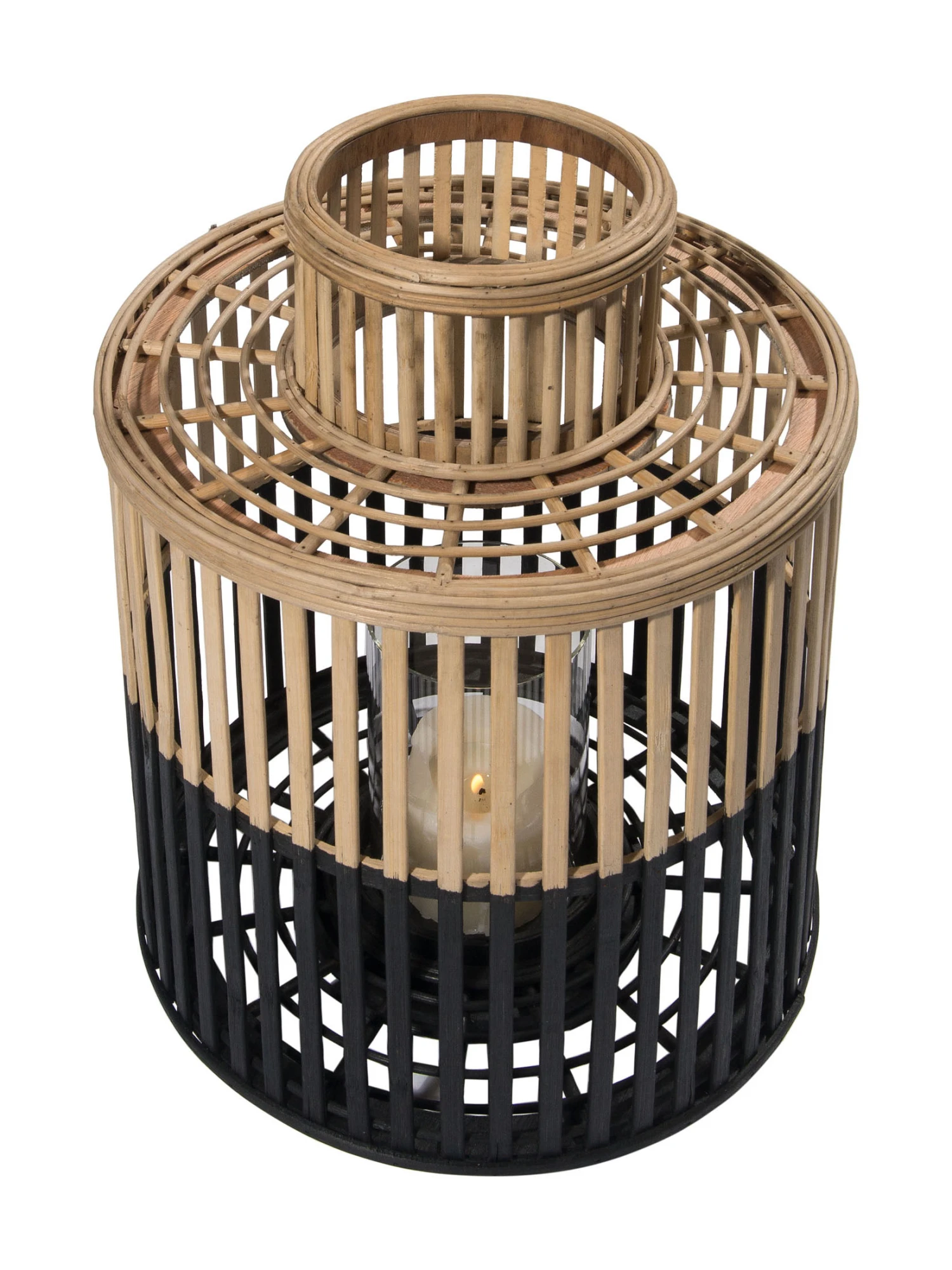 Laterne, Beige/Schwarz 1 Laterne, Beige/Schwarz