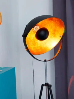 Standleuchte, Schwarz/Gold -Häuser Lieferungen Verkauf Flash Standleuchte Lampe Schwarz SchwarzGold 55x170 mil2