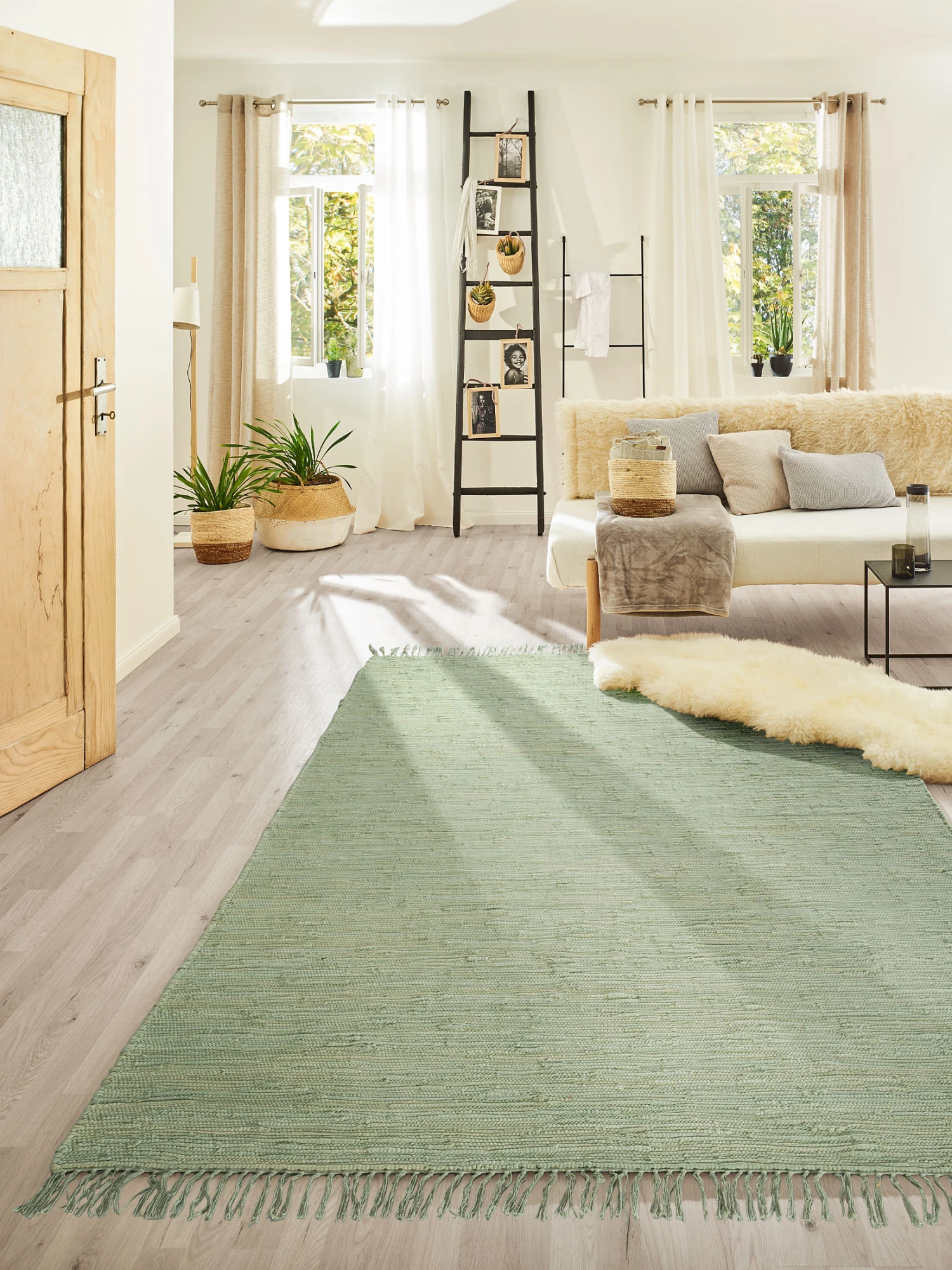 Baumwoll-Teppich, Green 1 Baumwoll-Teppich, Green