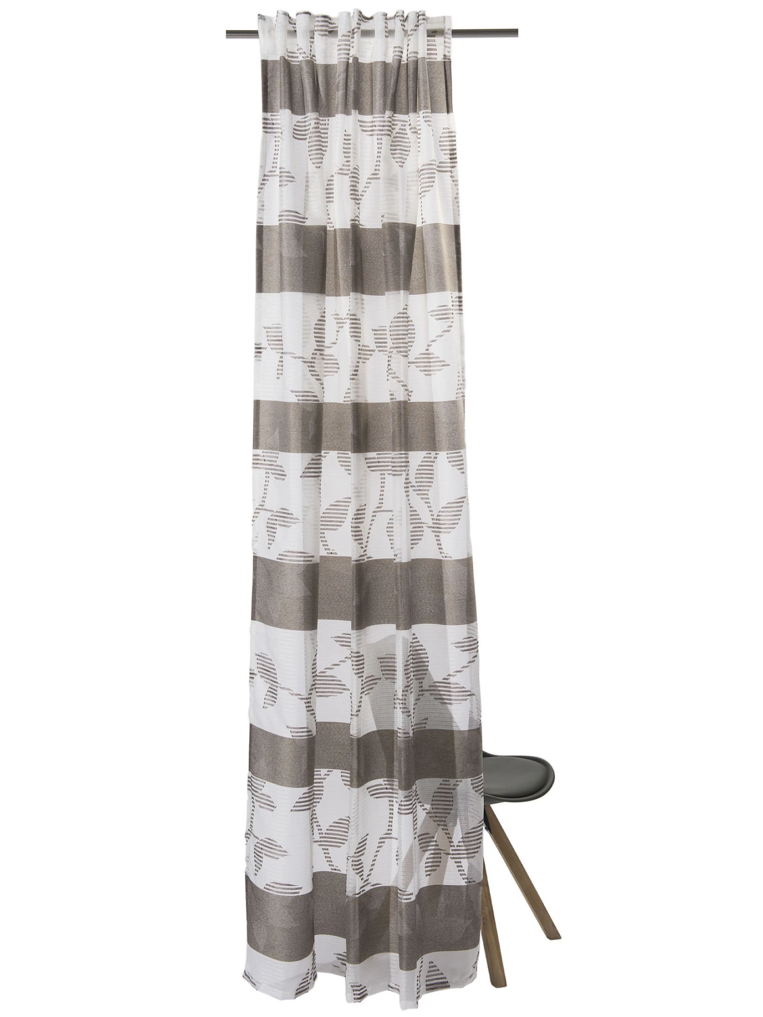Vorhang Mit Gardinenband, Mokka 3 Vorhang Mit Gardinenband, Mokka – Bild 3
