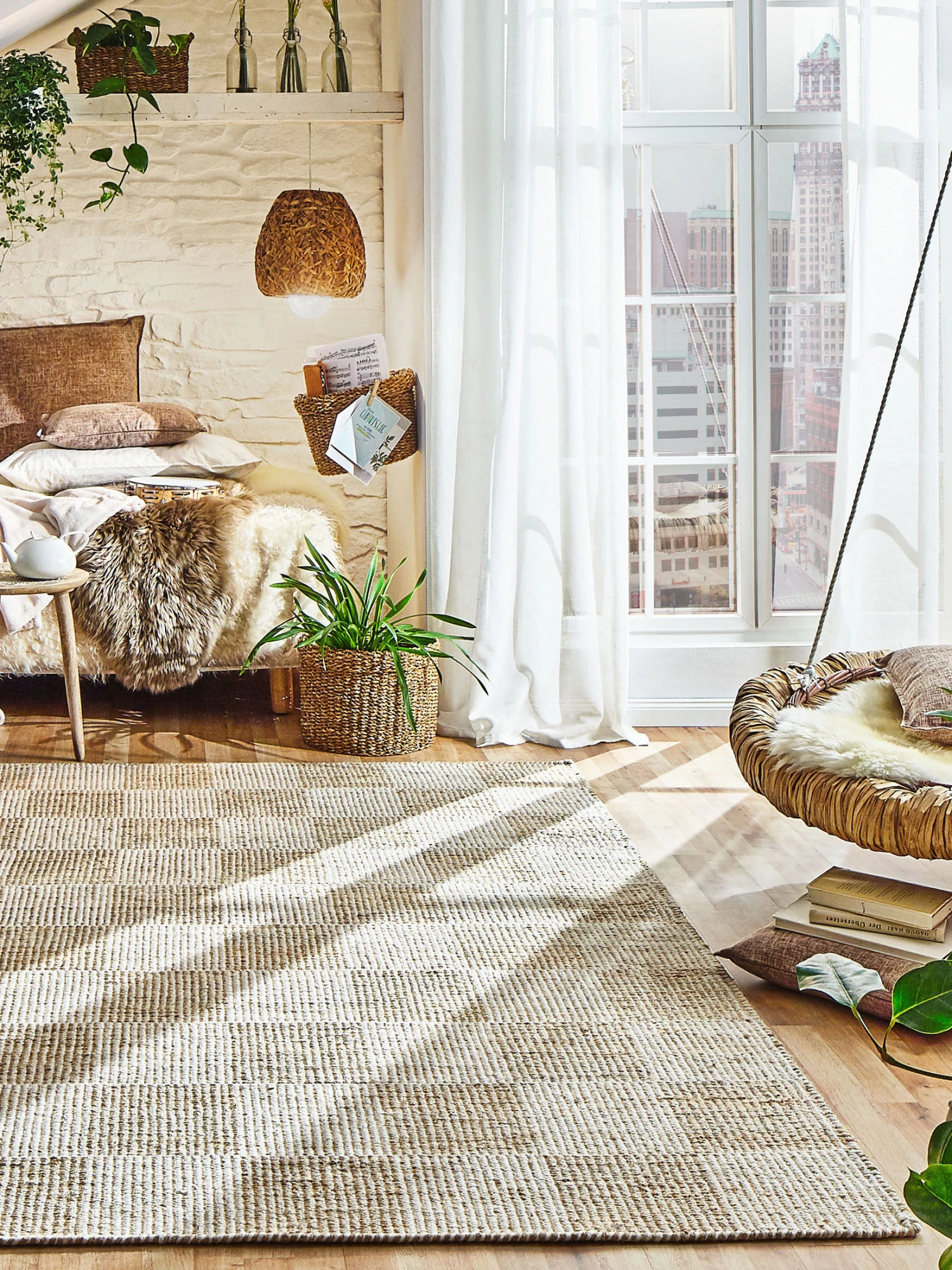 Flachgewebe-Teppich, Natural 1 Flachgewebe-Teppich, Natural