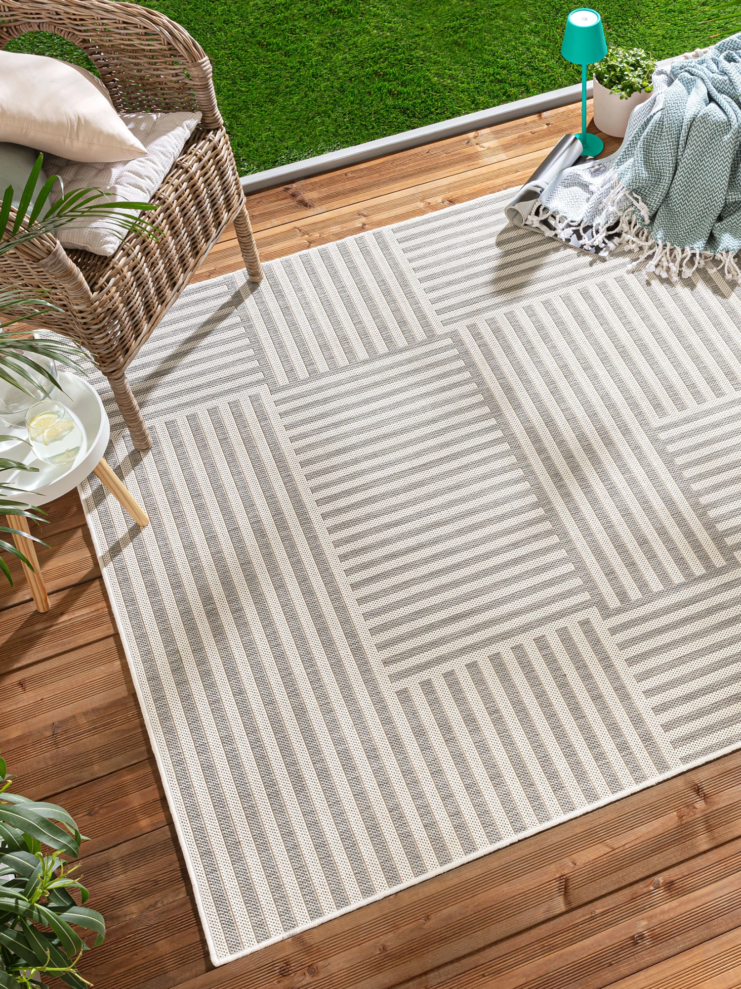 Outdoor-Teppich, Silber 1 Outdoor-Teppich, Silber