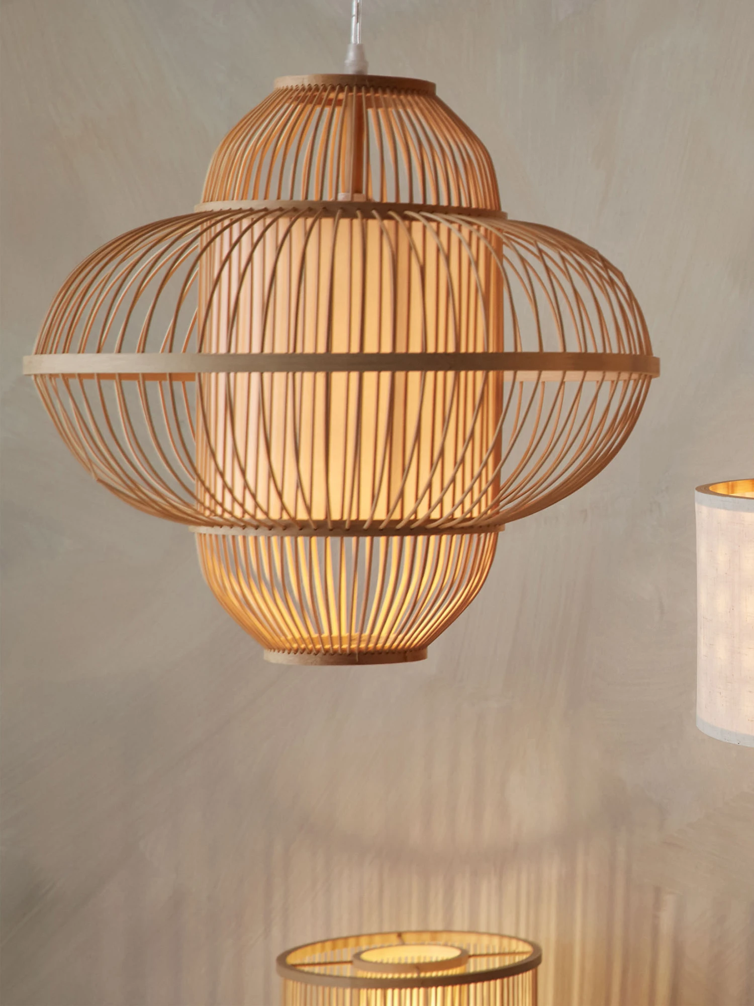 Hängeleuchte, Bambus 1 Hängeleuchte, Bambus