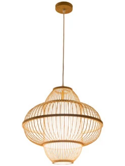 Hängeleuchte, Bambus 8 Hängeleuchte, Bambus -Häuser Lieferungen Verkauf Imari Pendelleuchte Beige Bambus 42x42x40 per2