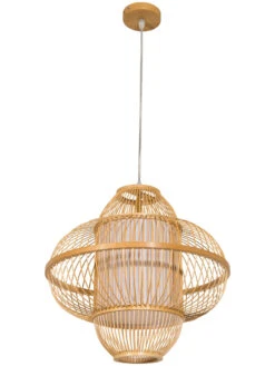 Hängeleuchte, Bambus 9 Hängeleuchte, Bambus -Häuser Lieferungen Verkauf Imari Pendelleuchte Beige Bambus 42x42x40 per3