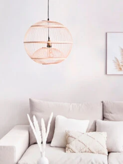 Hängeleuchte, Natur 8 Hängeleuchte, Natur -Häuser Lieferungen Verkauf Iwato Pendelleuchte Hellbraun Natur 45x50 mil