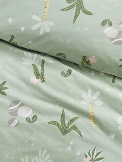 Kinderbettwäsche, Jungle Green -Häuser Lieferungen Verkauf JungleFever Bettwaesche Gruen JungleGreen 135x200 lup