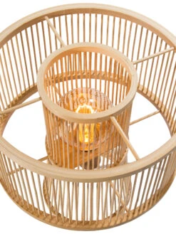 Tischleuchte, Bambus -Häuser Lieferungen Verkauf Kadoma Tischleuchte Beige Bambus 30x30x30 lup1