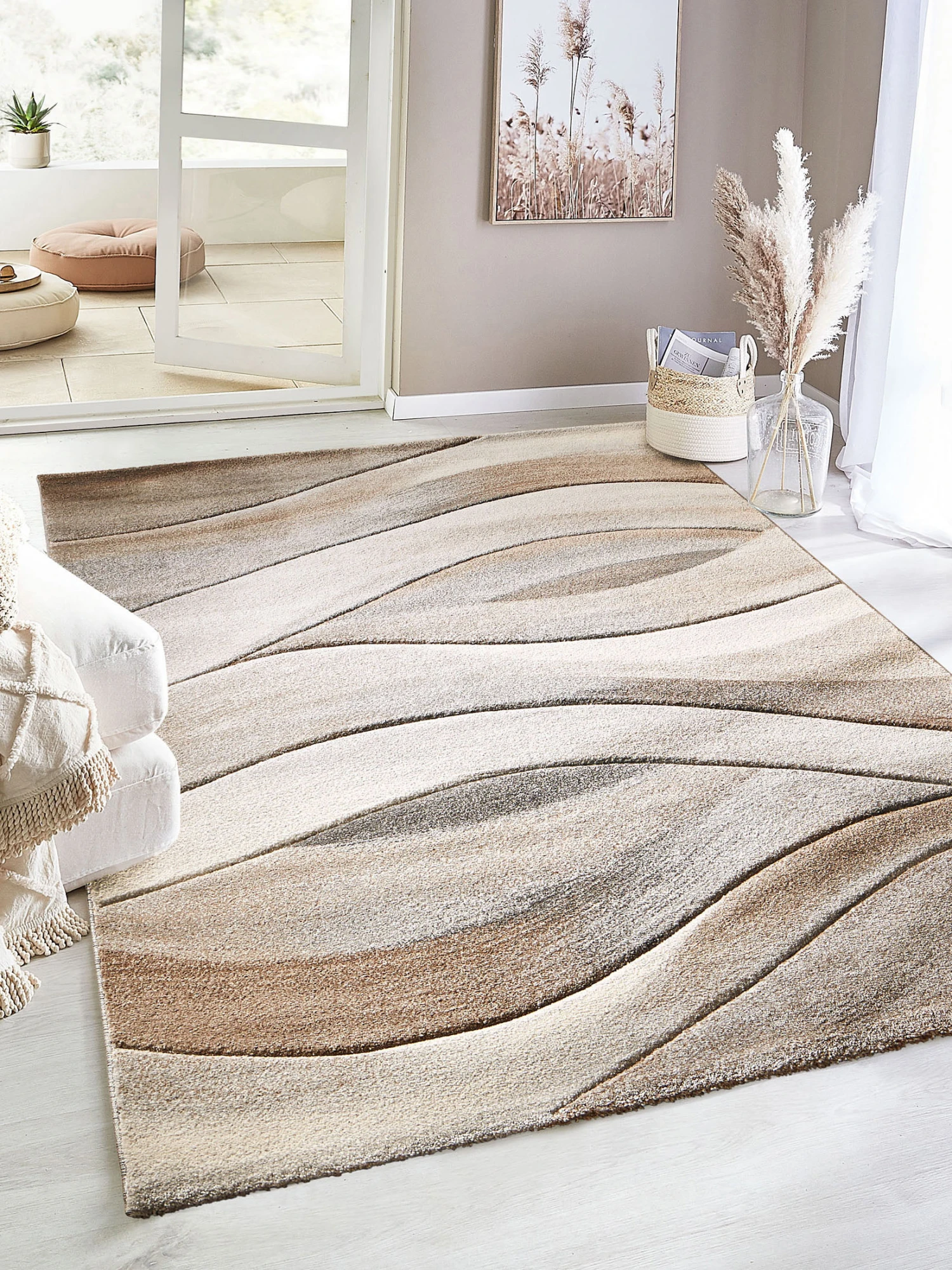 Moderner Teppich, Mandel 2 Moderner Teppich, Mandel – Bild 2