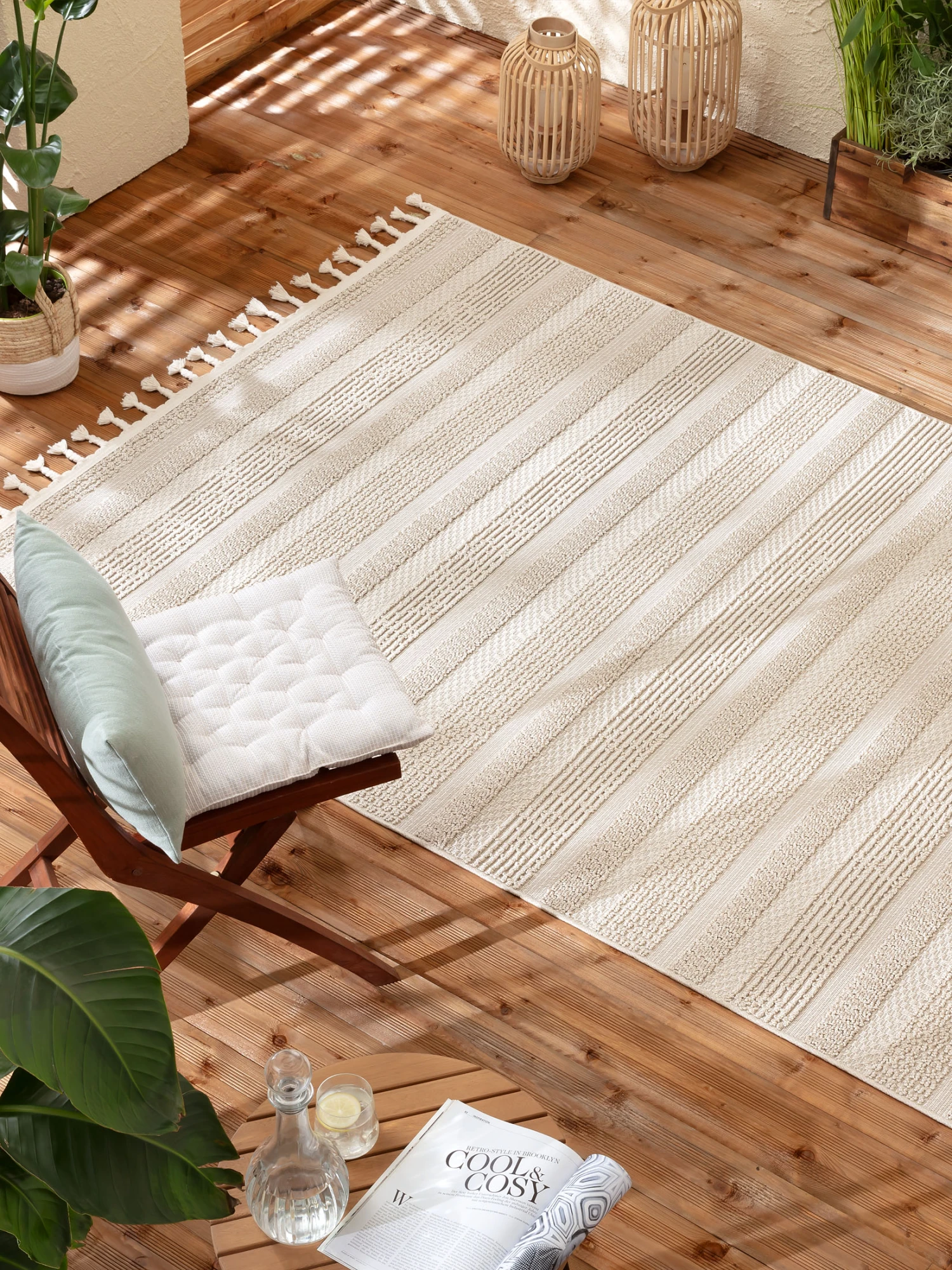 Outdoor-Teppich, Cream 1 Outdoor-Teppich, Cream