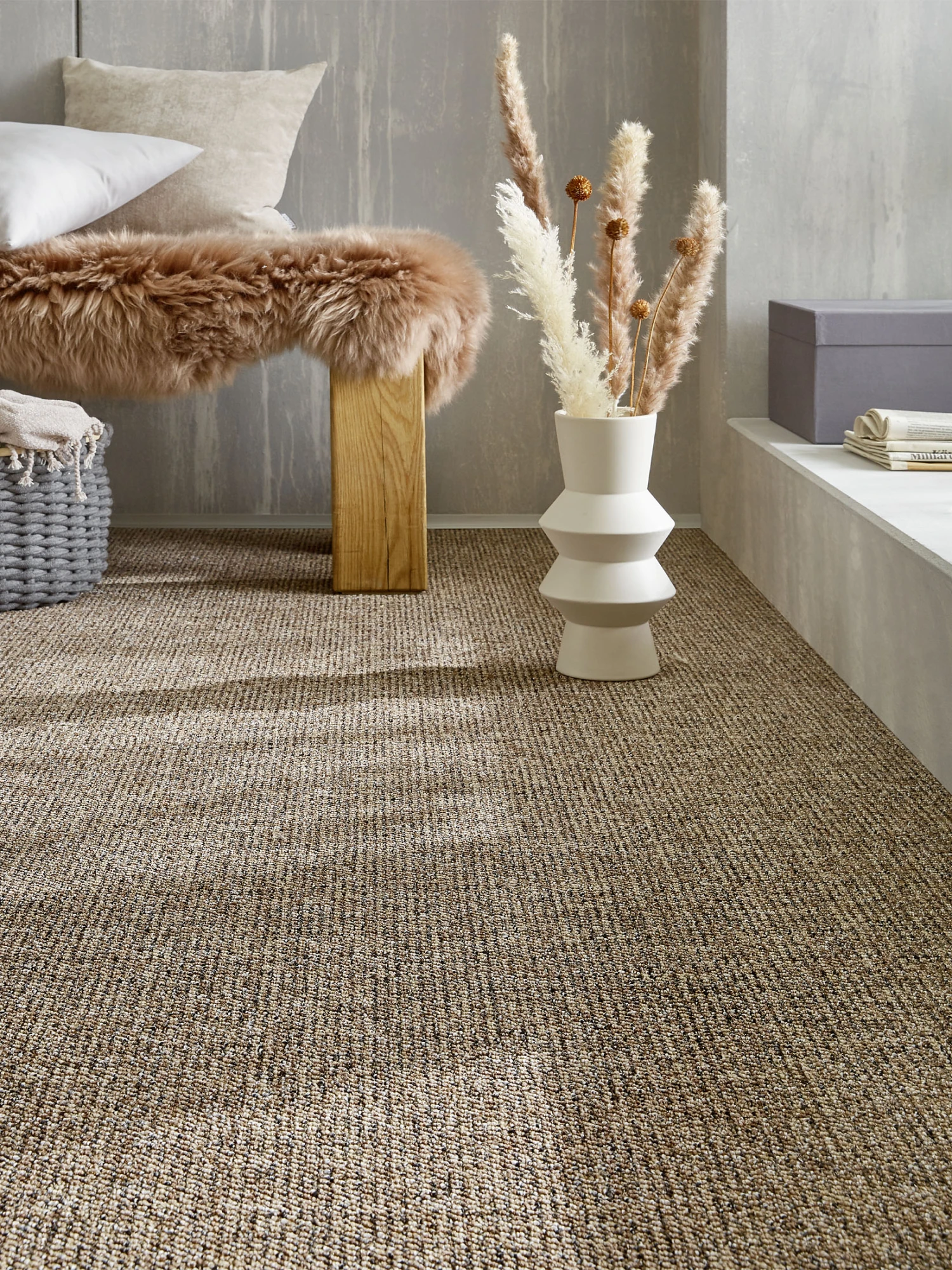 Schlingen-Teppichboden, Tabak 43 2 Schlingen-Teppichboden, Tabak 43 – Bild 2