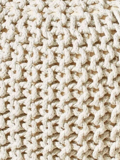 Strick-Pouf, Creme -Häuser Lieferungen Verkauf Kiruna Sitzpouf creme lup