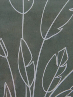 Leinwand-Druck-Glas, Grün/Weiss -Häuser Lieferungen Verkauf Kolura Druckgerahmt Gruen GruenWeiss 30x40 lup