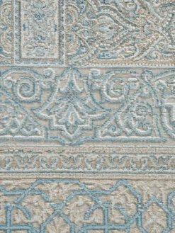 Vintage-Teppich, Aqua -Häuser Lieferungen Verkauf Kronos VintageTeppich Blau Aqua 200x290 lup