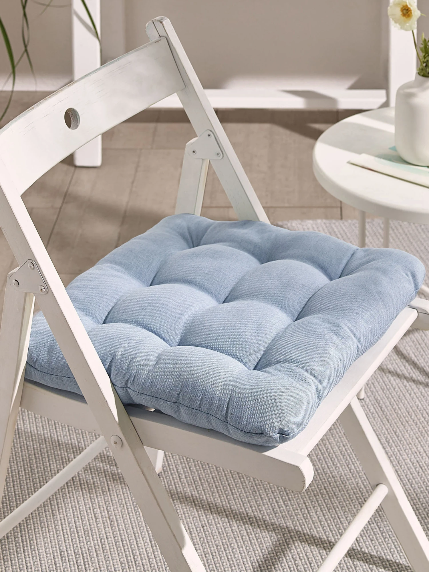 Stuhlkissen, Taubenblau 4 Stuhlkissen, Taubenblau – Bild 4