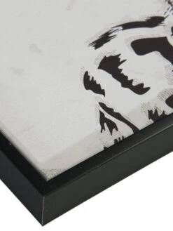 Leinwand-Druck-gerahmt, Schwarz/Weiss -Häuser Lieferungen Verkauf Leopard Druckgerahmt Schwarz SchwarzWeiss 40x50 lup2