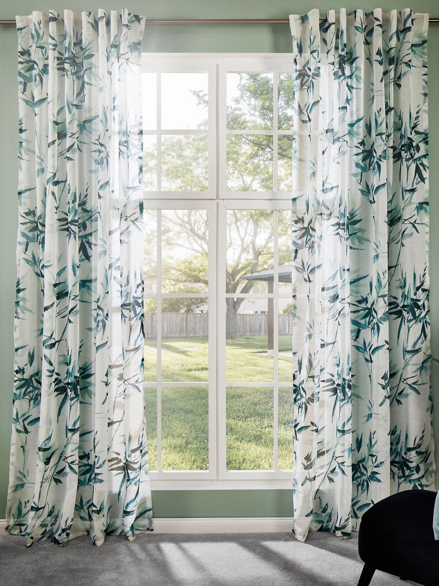 Vorhang Mit Gardinenband, Jade 1 Vorhang Mit Gardinenband, Jade