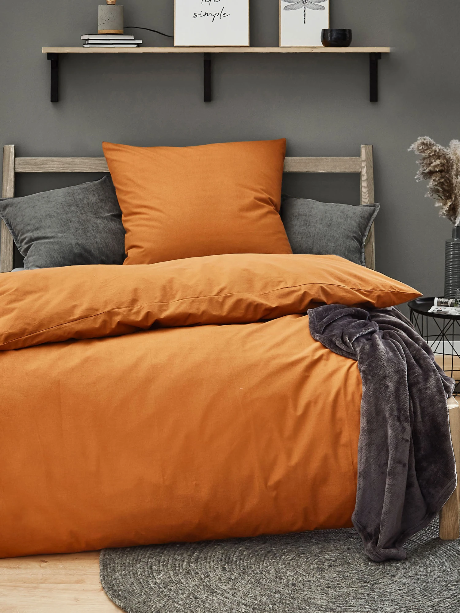 Renforcé-Bettwäsche, Cognac 1 Renforcé-Bettwäsche, Cognac