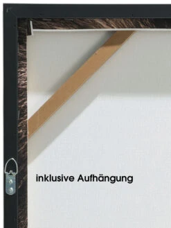 Leinwand-Druck-gerahmt, Braun -Häuser Lieferungen Verkauf Loewenkoenig Druckgerahmt Braun 50x70 ruk