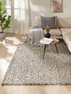 Häuser Lieferungen Verkauf 33 Woll-Teppich, Grey/White