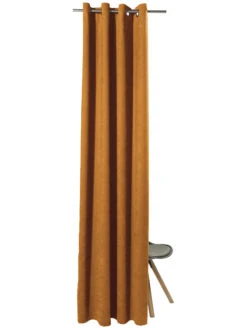 Ösenschal, Curry -Häuser Lieferungen Verkauf Milla Gardine Oesenschal gelb Curry 140x245 pla2