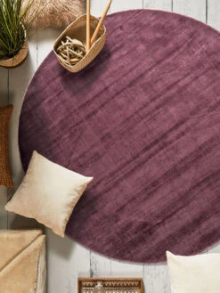 Viskose-Teppich, Aubergine