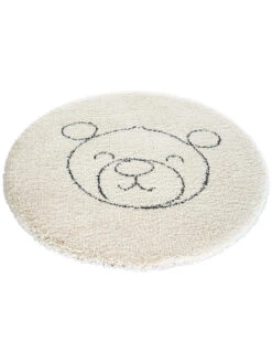 Kinder-Teppich, Hellbeige -Häuser Lieferungen Verkauf Mukava Kinderteppich SchwarzWeiss Hellbeige 120rund fper