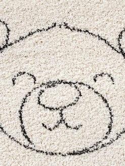Kinder-Teppich, Hellbeige -Häuser Lieferungen Verkauf Mukava Kinderteppich SchwarzWeiss Hellbeige 120rund lup