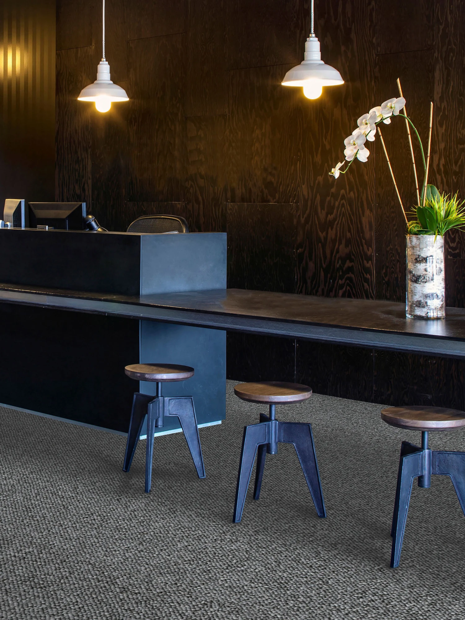 Schlingen-Teppichboden, Grau 1 Schlingen-Teppichboden, Grau